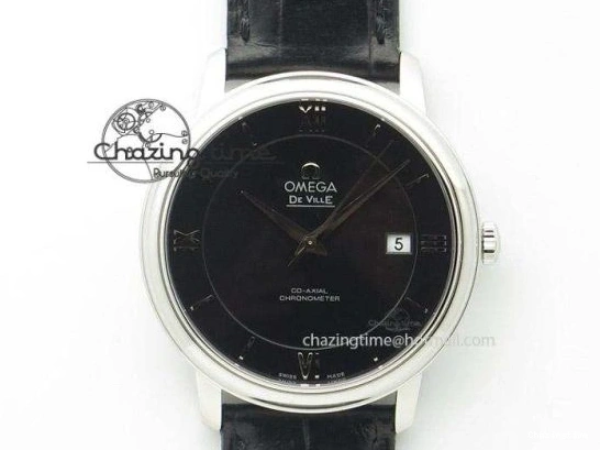 0312 Timeless De Ville Prestige Real PR SS ZF 1:1 Best Edition Gray Dial Blue Markers on Blue Leather Strap MIYOTA 7936